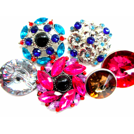 Wudaizhi 10Pcs Zwarte Strass Knopen Schacht Diamante Accessoires Diy Voor Bruiloft Decoratie Naaien Kleding Knoppen