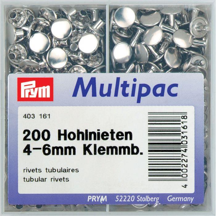 Prym Multipac Holle Nieten - 4-6mm - Zilver-Fournituren.nl