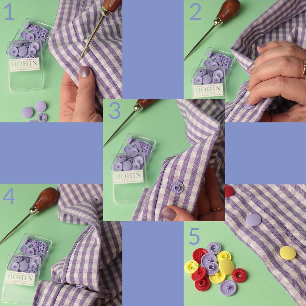 Bohin® - Magic Drukknopen - Grootverpakking (gekleurd)-Fournituren.nl