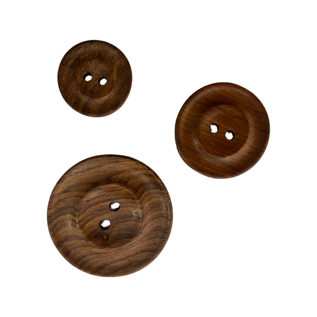 20 edele houten knopen 20 mm zwart-bruin donkerbruin ronde 4 gaten 4-gaten jasknoppen om op te naaien naaien knopen houten knutselknopen