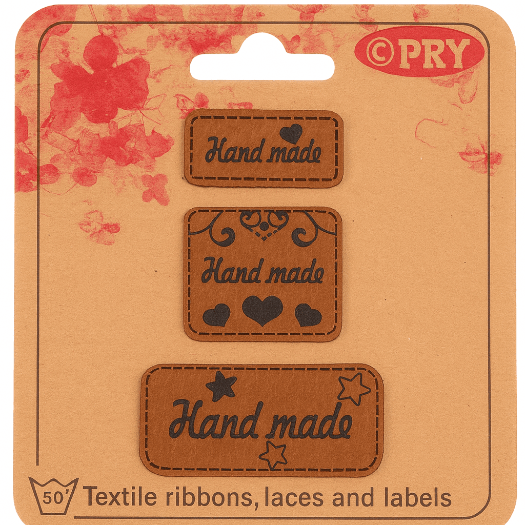 Huismerk Leren Labels (Made with Love)-Fournituren.nl