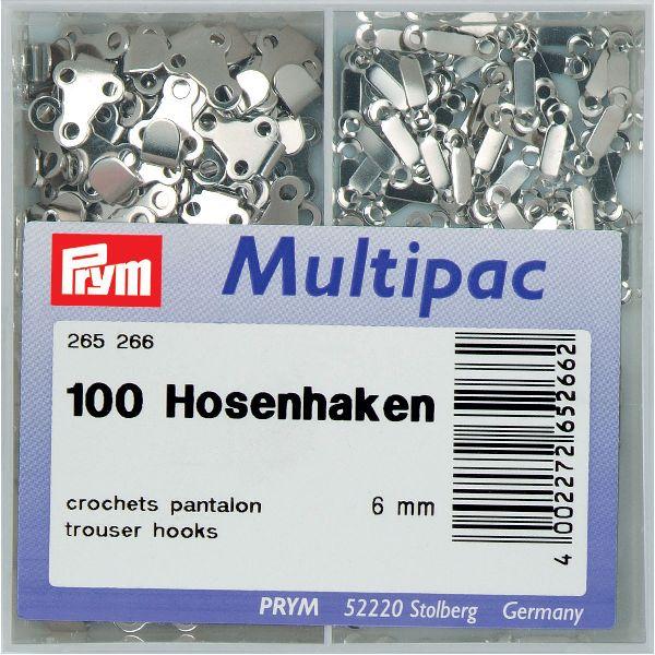 Multipac Prym Broekhaken - 6mm - Zilver-Fournituren.nl