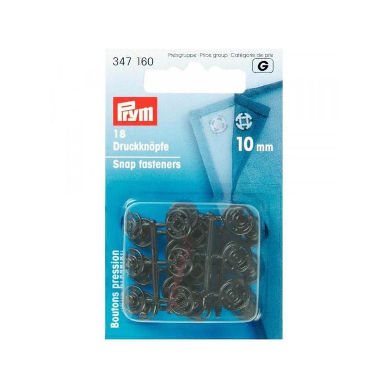 Prym 10mm zwarte plastic drukkers-Fournituren.nl