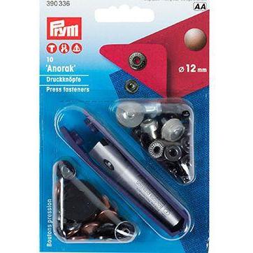 Prym Anorak - 12mm - Brons/Zilver/Goud-Fournituren.nl