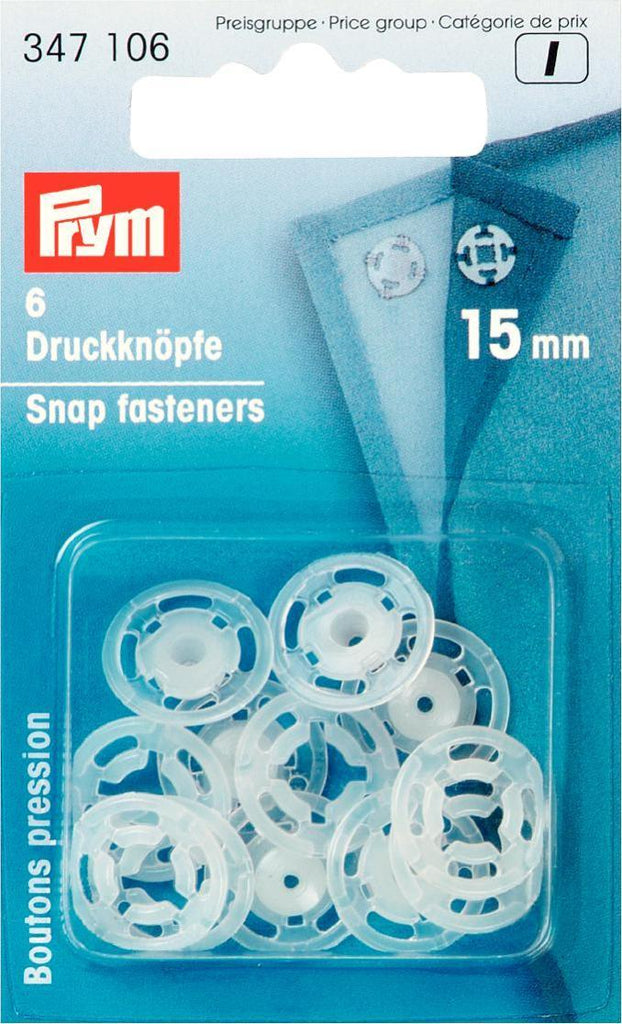 prym 15mm transparante plastic drukkers-Fournituren.nl
