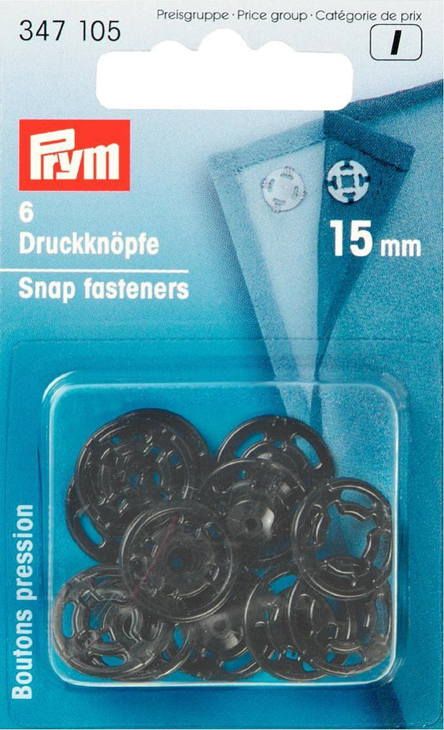prym 15mm zwarte plastic drukkers-Fournituren.nl